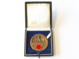 Reichsnährstand , Bronzene Medaille " Butter" Reichsnährstand Ausstellung Hamburg 1935" 38mm, nicht tragbar, im Etui