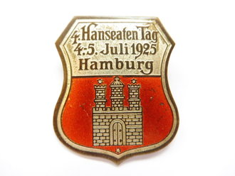 Metallabzeichen " 4. Hanseanten Tag Hamburg 1925"