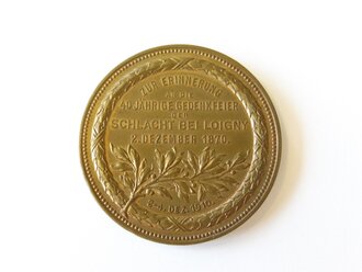 Medaille Hansestadt Hamburg " Zur Erinnerung an die Gedenkfeier der Schlacht bei Loigny 2. Dezember 1870" Durchmesser 43 mm