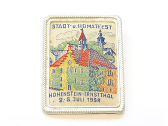 Gewebtes Abzeichen Stadt- und Heimatfest Hohenstein Ernstthal 1938