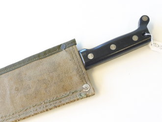 U.S.M.C.Machete, M-1942 dated 1943 in canvas scabbard,...