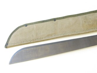 U.S.M.C.Machete, M-1942 dated 1943 in canvas scabbard, 1945 dated. Most likely a REPRODUCTION from the 1970´s