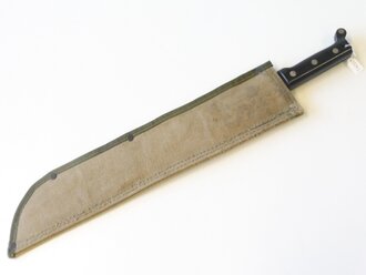 U.S.M.C.Machete, M-1942 dated 1943 in canvas scabbard,...