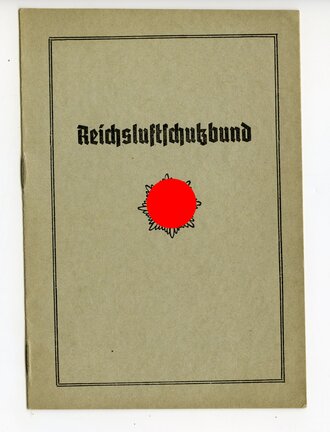 Mitglieds Ausweis Reichsluftschutzbund Landesgruppe Nordmark ausgestellt 1933