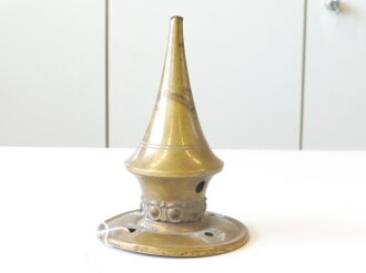 Spitze für eine Pickelhaube, Messing, nicht abschraubbar