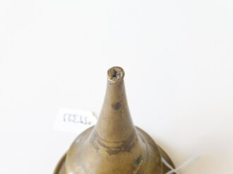 Spitze für eine Pickelhaube, Messing, nicht abschraubbar