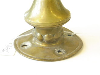 Spitze für eine Pickelhaube, Messing, abschraubbar.