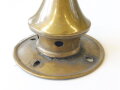 Spitze für eine Pickelhaube, Messing, abschraubbar.