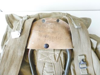 U.S. 1942 dated Mountain Troops rucksack, used, good , missing both  half a carrying strap