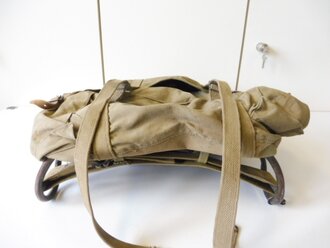 U.S. 1942 dated Mountain Troops rucksack, used, good , missing both  half a carrying strap