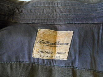 U.S. WWII Shirt, Officers, used, Schulterbreite 41 cm, Armlänge 57 cm