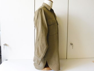 U.S. WWII Shirt, Flannel, OD, Schulterbreite 45 cm, Armlänge 58 cm
