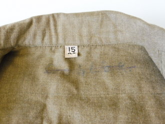 U.S. WWII Shirt, Flannel, OD, Schulterbreite 45 cm, Armlänge 58 cm