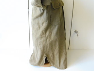 U.S. WWII Shirt, Flannel, OD, Coat style, special - with gas flap, Schulterbreite 43 cm, Armlänge 62 cm