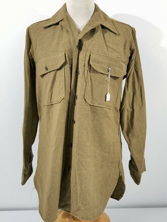 U.S. Jan 1945 dated Shirt, Flannel, OD, Coat style, special - with gas flap