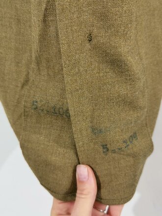 U.S. Jan 1945 dated Shirt, Flannel, OD, Coat style, special - with gas flap