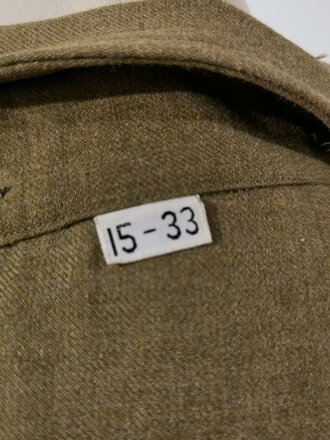 U.S. Jan 1945 dated Shirt, Flannel, OD, Coat style, special - with gas flap