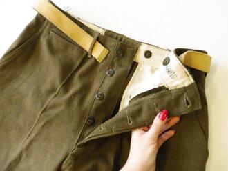 U.S. 1948 dated Trousers, field, wool serge OD