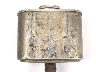 Belgien Armeegasmaske SACIC 1934 mit Filter in Bereitschaftstasche. Alles in gutem Zustand