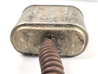 Belgien Armeegasmaske SACIC 1934 mit Filter in Bereitschaftstasche. Alles in gutem Zustand