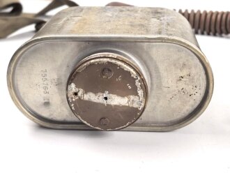 Belgien Armeegasmaske SACIC 1934 mit Filter in Bereitschaftstasche. Alles in gutem Zustand