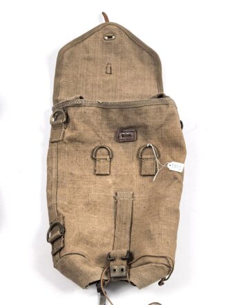 Belgien Armeegasmaske SACIC 1934 mit Filter in Bereitschaftstasche. Alles in gutem Zustand