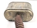 Belgien Armeegasmaske SACIC 1934 mit Filter in Bereitschaftstasche. Alles in gutem Zustand