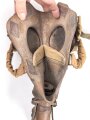 Belgien Armeegasmaske SACIC 1934 mit Filter in Bereitschaftstasche. Alles in gutem Zustand