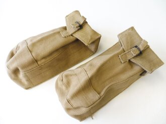 British 1953 dated Pattern 37 pouch basic Mk III for Sten magazines with quick release fastener . Unused pair