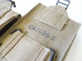 British 1953 dated Pattern 37 pouch basic Mk III for Sten magazines with quick release fastener . Unused pair