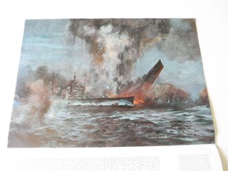 Schlachtschiff "Bismarck" und Kreuzer "Prinz Eugen" bei Grönland am 24. Mai 1941. Gedenkheft 8 Seiten etwa DIN A3