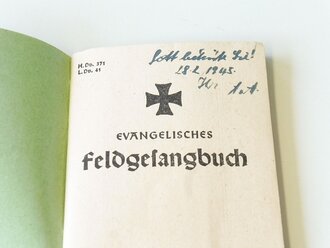 Evangelisches Feldgesangbuch, kleinformatig, datiert 1945, 95 Seiten