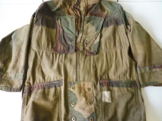 British WWII 2nd Pattern Denison smock ( 1944 model ) Well used, Schulterbreite 52 cm, Armlänge 53 cm