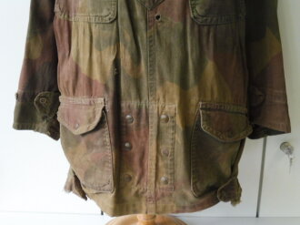 British WWII 2nd Pattern Denison smock ( 1944 model ) Well used, Schulterbreite 52 cm, Armlänge 53 cm