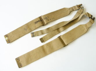 British WWII Pattern 37 Haversack shoulder straps, pair