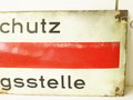 Emailschild " Luftschutz Rettungsstelle" 84 x 20cm, leuchtet im dunkeln