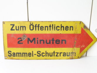 Emailschild Zum öffentlichen Sammel-Schutzraum 2 Minuten...