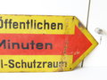 Emailschild " Zum öffentlichen Sammel-Schutzraum 2 Minuten" 80 x 32cm