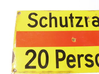 Emailschild "Schutzraum  20 Personen" 40 x 20cm