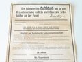 Luftschutz Haustafel aus Papier aus Solingen, Maße 33 x 50cm