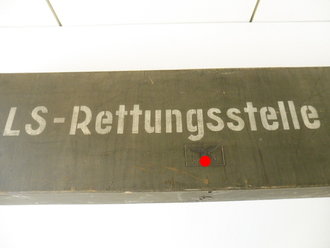 Transportkasten Luftschutz Rettungsstelle Kasten 5. Originallack, 20 x13 x 105cm