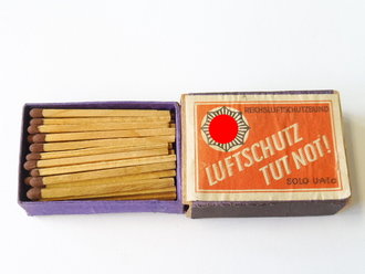 Zündholzschachtel " Luftschutz tut not !"