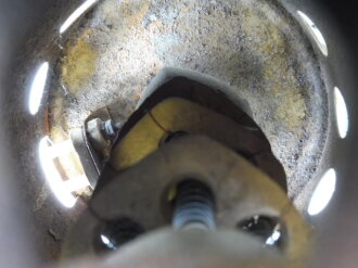 Schutzraumheizer kleines Modell, ungereinigter Kellerfund, Höhe 31cm