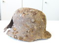 1. Weltkrieg, Stahlhelm aus Bodenfund, durchgetrocknetes Stück aus alter Sammlung