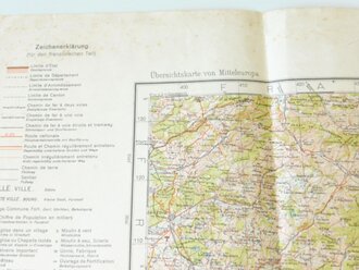 Deutsche Heereskarte Basel, Maße 54 x 72 cm