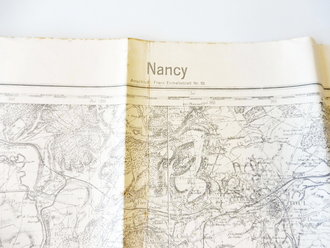 Deutsche Heereskarte Nancy - Frankreich, Maße 63 x 90 cm