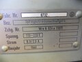 Springschreibanschlussgerät Wehrmacht datiert 1940 ( Fernschreibanschlussgerät)  Das Gehäuse vermutlich nachlackiert, die Frontplatte originallack. Funktion nicht geprüft, Gewicht 39,3 kg