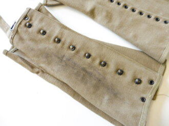 U.S. Army 1942 dated, named pair of Gaiters M-38, OD