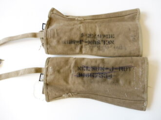 U.S. Army 1942 dated, named pair of Gaiters M-38, OD
