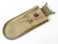 U.S. Army  1945 dated wire cutter pouch, unissued. Khaki with OD rim